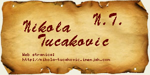 Nikola Tucaković vizit kartica